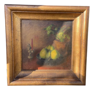 Still Life with Three Apples, 1940, Oil on Canvas, Framed