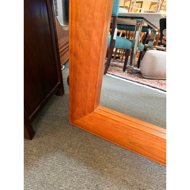 Arts & Crafts Contemporary Cherry Wood Wall Mirror For Sale - Image 3 of 12