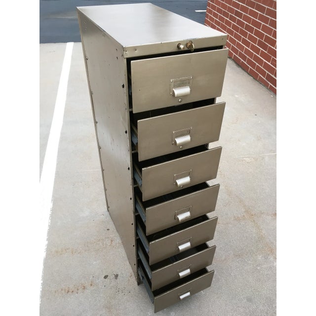 Metal Art Metal Industrial 7-Drawer Vertical File Cabinet For Sale - Image 7 of 13