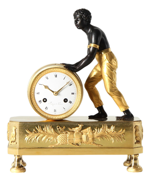 Early 19th Century Pendule Au Noir Mantel Clock from Faizan in Paris, 1810s