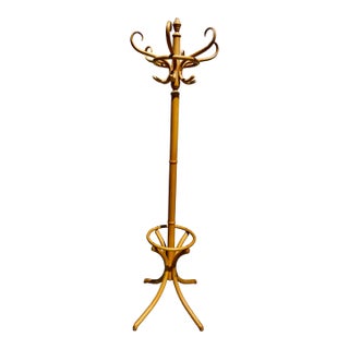 Mid 20th Century Bamboo Hat/Coat Rack Hall Tree Umbrella Holder For Sale