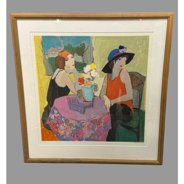 Itzchak Tarkay Signed & Numbered Serigraph on Paper Gossip 286/300 For Sale - Image 10 of 10