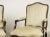 Mid 20th Century A Pair of French Provencial Louis XV-Style Fauteuils Pale White Hide Leather For Sale - Image 5 of 12