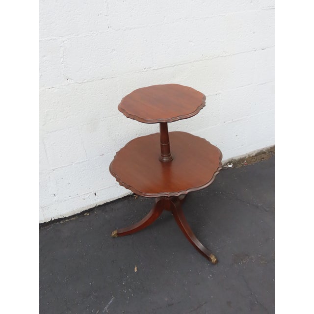 1940s 1940s Mahogany 2 Tiers Side End Table 6645 For Sale - Image 5 of 8