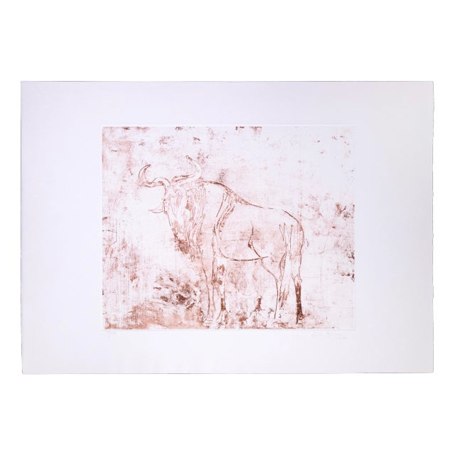 Aldo Pagliacci, Buffalo, Original Etching, 1971 For Sale