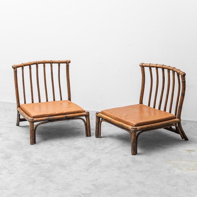 Wooden and Eco-Leather Armchairs from Alberto Smania, 1970s, Set of 2 For Sale - Image 12 of 12