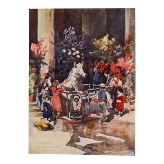 1905 Italian Original Print - The Bronze Boar of the Mercato Nuovo - From Book Florence & Some Tuscan Cities (1905) For Sale