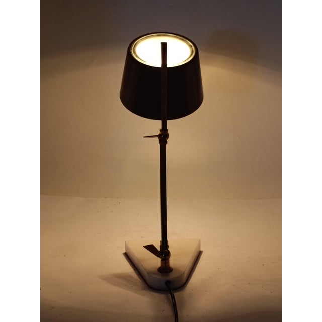 Adjustable Brass Table Lamp with Marble Base from Stilux Milano, Italy, 1950s For Sale - Image 11 of 12
