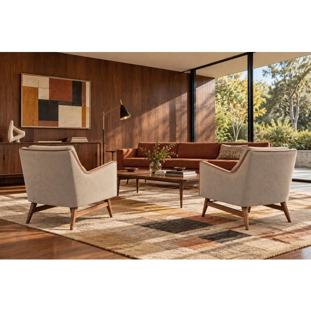 Mid-Century Modern Pair of Mid Century Lounge Chairs by Paul McCobb - Restored For Sale - Image 3 of 12