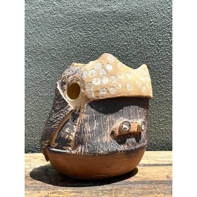Vintage Original Abstract Studio Pottery Vase For Sale - Image 12 of 12