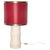 1970s Vintage Bamboo Table Lamp in Ceramic and Brass with Red Shade, Italy, 1970s For Sale - Image 5 of 5