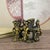 Pair of Gilt Bronze Qilin Statues – 2.2" Mythical Beast Figures on Cloud Bases For Sale - Image 4 of 8