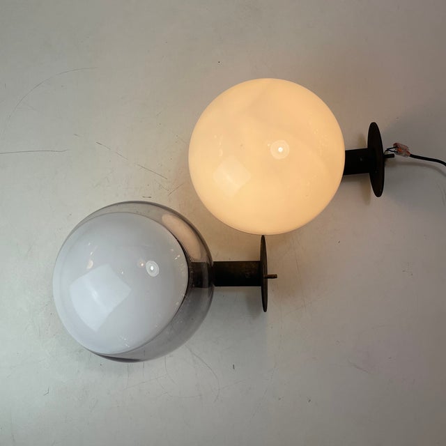 Black Murano Wall Lamps attributed to Vistosi, Italy, 1980s, Set of 2 For Sale - Image 8 of 18
