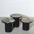Black 1990s Memphis Milano Style Pedestal Nesting Tables - Set of 3 For Sale - Image 8 of 8