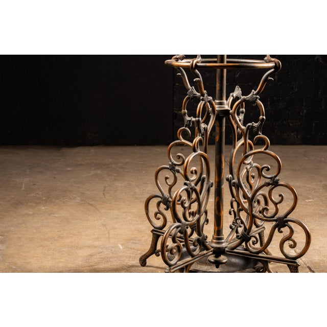 Early 20th Century Japanned Barber Shop Coat Rack For Sale In Chicago - Image 6 of 7