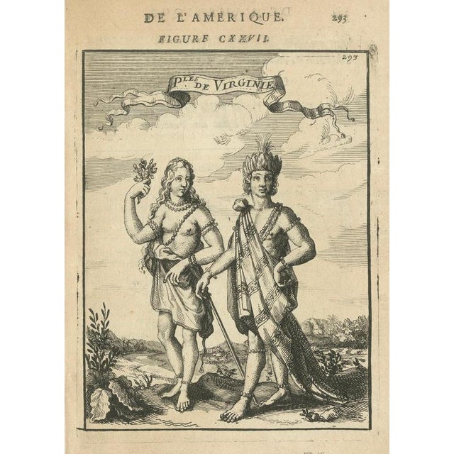 Virginia and Florida Natives, 1683, Paper, Set of 2 For Sale - Image 5 of 10