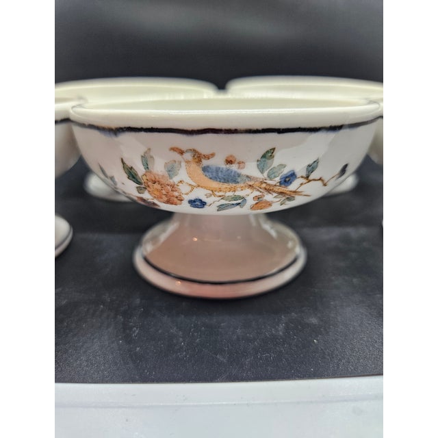 American Lamberton Scammell China Small Dessert or Fruit Bowl With a Bird and Floral Print For Sale - Image 3 of 4