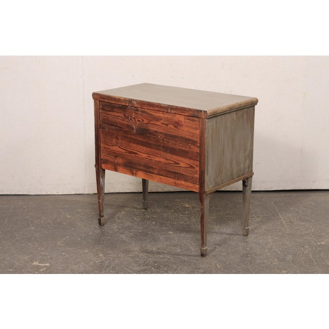 French Painted 2-Drawer Chest, 19th C. For Sale - Image 10 of 12