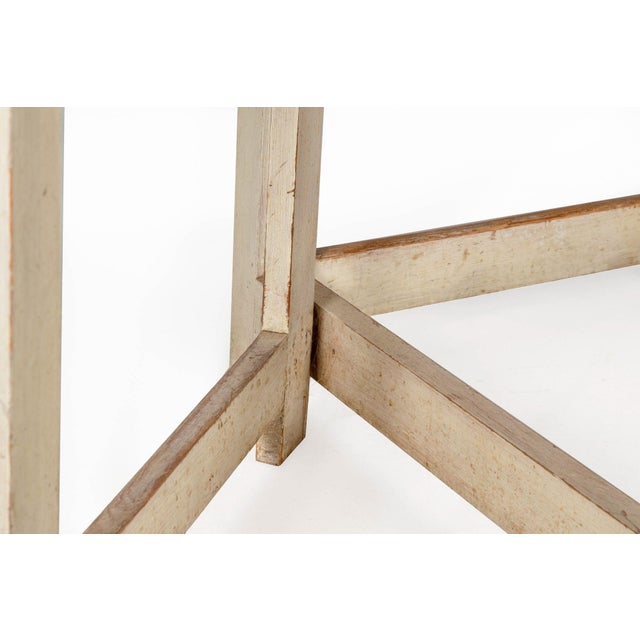 Swedish Gustavian White Painted Drop Leaf Antique Dining Table For Sale - Image 16 of 18