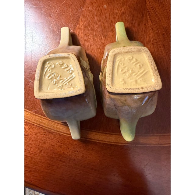 Chartreuse Vintage Roseville Wincraft Chartreuse Creamer and Sugar Bowl Set ca.1948 For Sale - Image 8 of 8