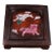 Vintage Chinese Rosewood Display Stand With Mother of Pearl "Double Lion" Inlay For Sale