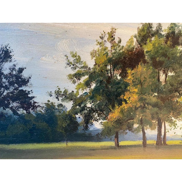 Jean-Philippe George Julliard, Countryside, Oil on Cardboard For Sale - Image 7 of 9