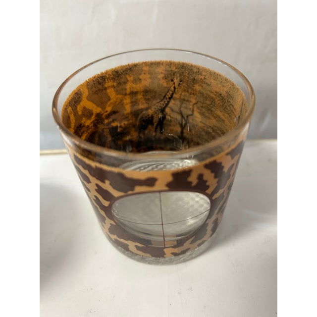 1980s 1980s Big Game Animal Print Glasses- Set of 7 For Sale - Image 5 of 8