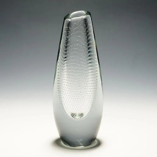 Vintage Art Glass Vase attributed to Gunnel Nyman for Nuutajarvi Notsio, 1959 For Sale - Image 4 of 11