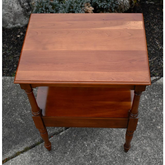 Vintage Statton CherryWood Americana Style Side Table W/Drawer For Sale - Image 13 of 13