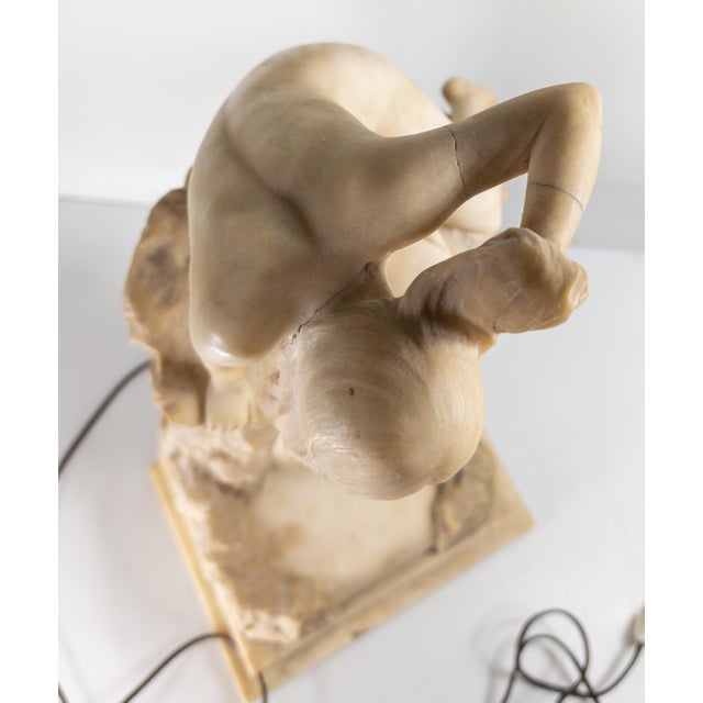 Early 20th Century Alabaster Sculpture of a Woman by Umberto Stiaccini, Florence For Sale - Image 10 of 18