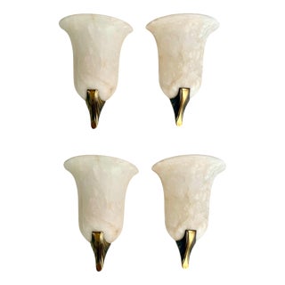 Vintage Art Deco Wall Lights, 1970, Set of 4 For Sale