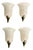 Vintage Art Deco Wall Lights, 1970, Set of 4 For Sale