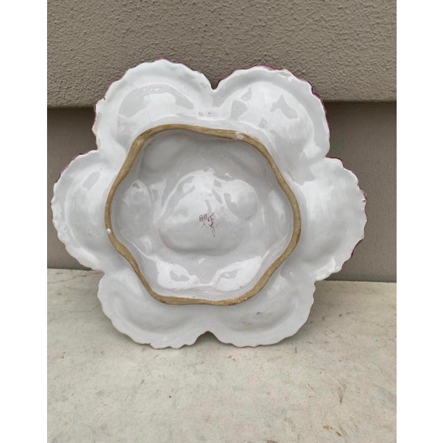 French, Faience Oyster Plate Alfred Renoleau Angouleme For Sale - Image 4 of 4
