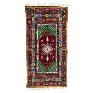 Long Vintage Moroccan Rabat Rug For Sale