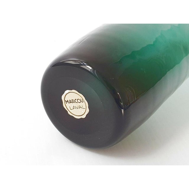 Vintage Glass Vase by Marcou Laval, 1960s For Sale - Image 3 of 6