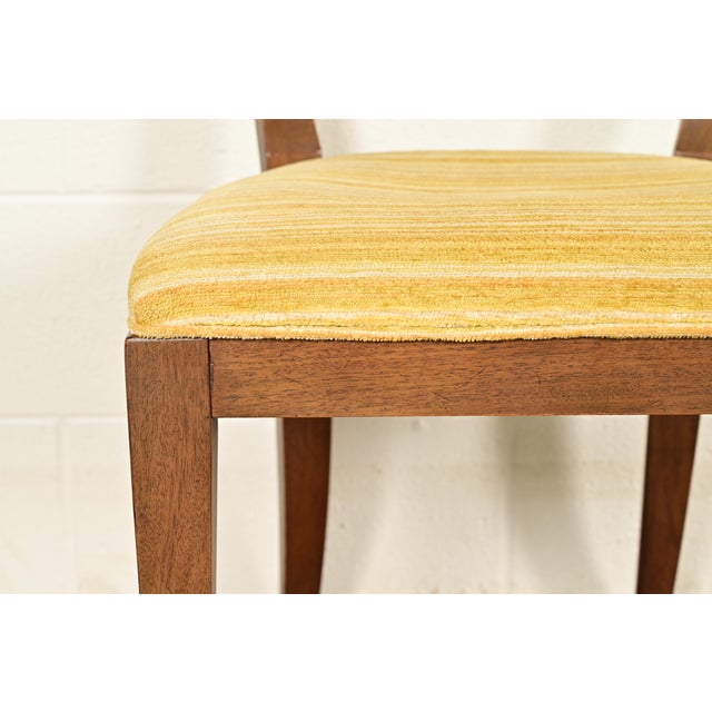 Brown Kindel Furniture Style Regency Carved Walnut Dining Chairs, Set of Four For Sale - Image 8 of 12