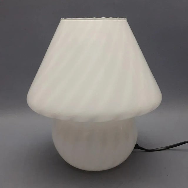 Modern Mushroom Table Lamp in Spiral Murano Glass, 1970s For Sale - Image 12 of 12