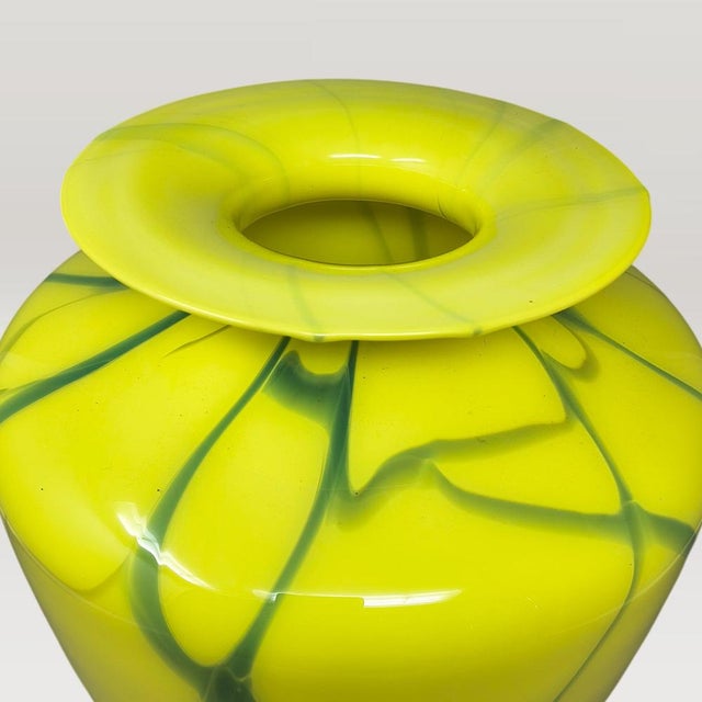 Glass Large Mid-Century Modern Murano Glass Statement Vase by Dogi, 1960s For Sale - Image 7 of 10