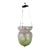 Continental Art Glass Crackle Pattern Pendant Hall Light For Sale