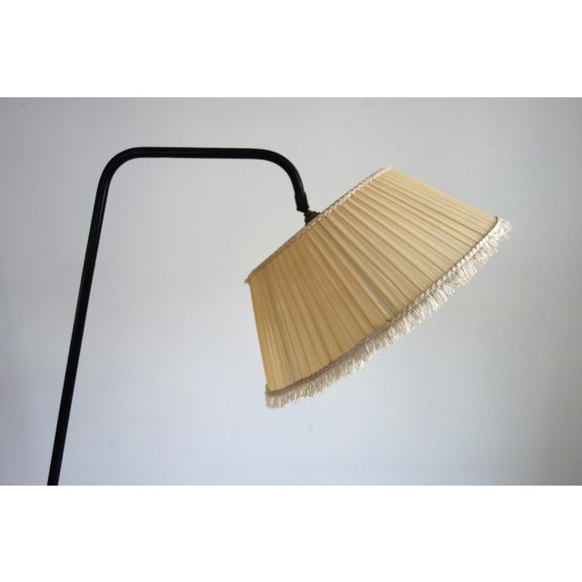 Black Tripod Metal Floor Lamp with Shelf, France, 1950s For Sale - Image 8 of 14