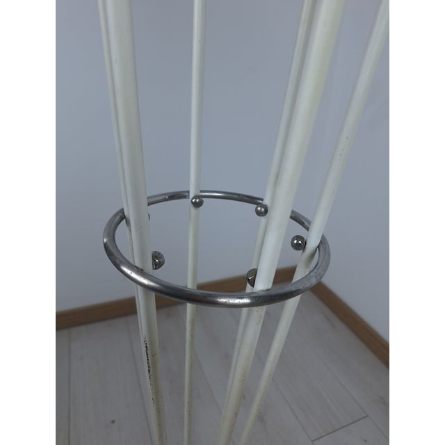 1950s Alberello Floor Lamp in Iron and Brass with Opal Glass Spheres and Triangular Marble Base from Stilnovo, 1950s For Sale - Image 5 of 18