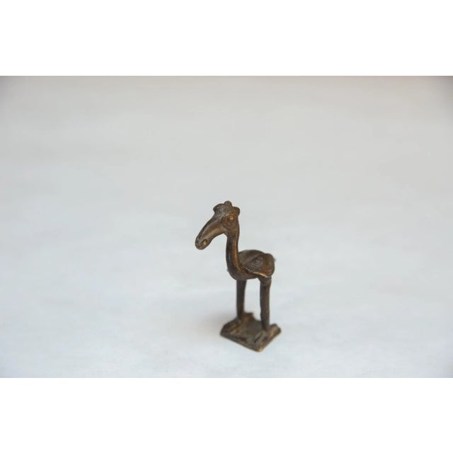 Tribal Vintage African Curious Crowned Bird With Nut For Sale - Image 3 of 5