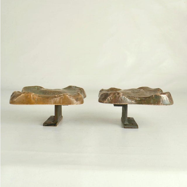 Architectural Bronze Square Push Pull Door Handles with Letterbox Set, 1970s, Set of 3 For Sale - Image 9 of 13