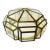 Octagon Leaded Glass Ceiling Light Shade For Sale