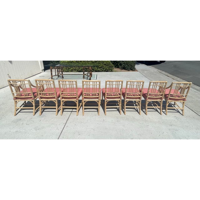 2000 - 2009 Baker McGuire Rattan Dining Chairs, Balboa Collection a Set of Eight For Sale - Image 5 of 18