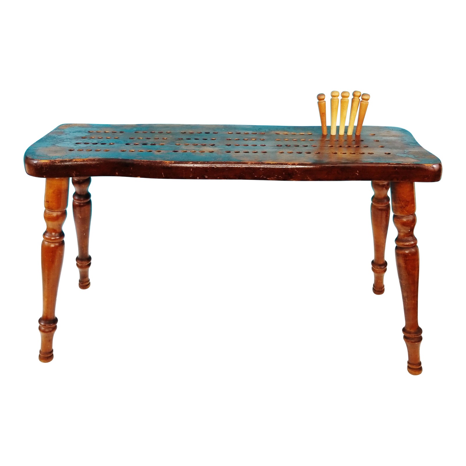 Vintage Cornwall Wood Product Cribbage Board Game Table Chairish