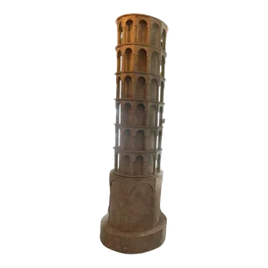Vintage Italian Tower of Pisa Souvenir of Grand Tour Wood Sculpture .