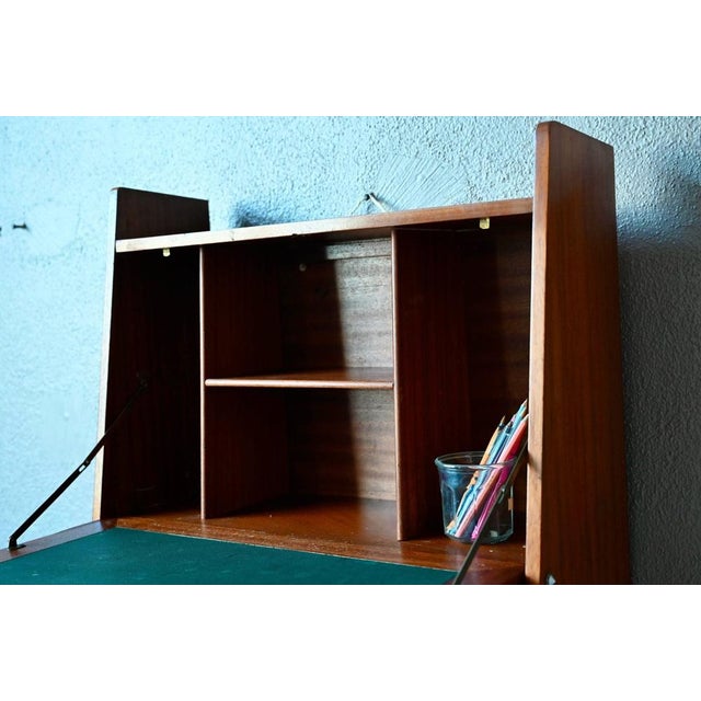 Scandinavian Wall-Mounted Secretary Desk, 1960s For Sale - Image 4 of 18