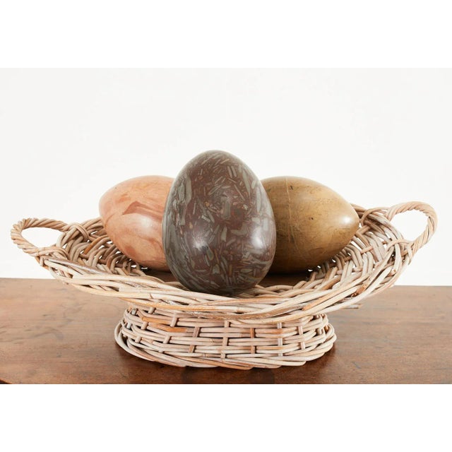 Set of Three Large Italian Marble Eggs For Sale - Image 12 of 13