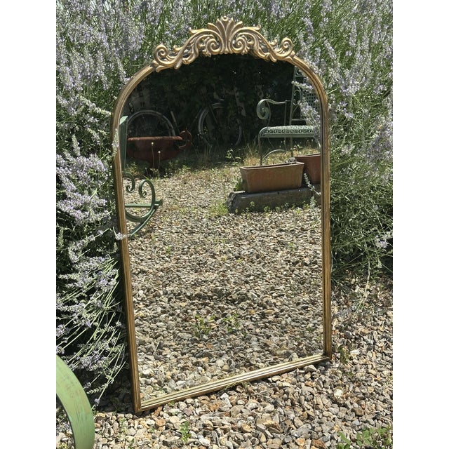 Mirror with Gilded Metal Pediment, 2000s For Sale - Image 9 of 11